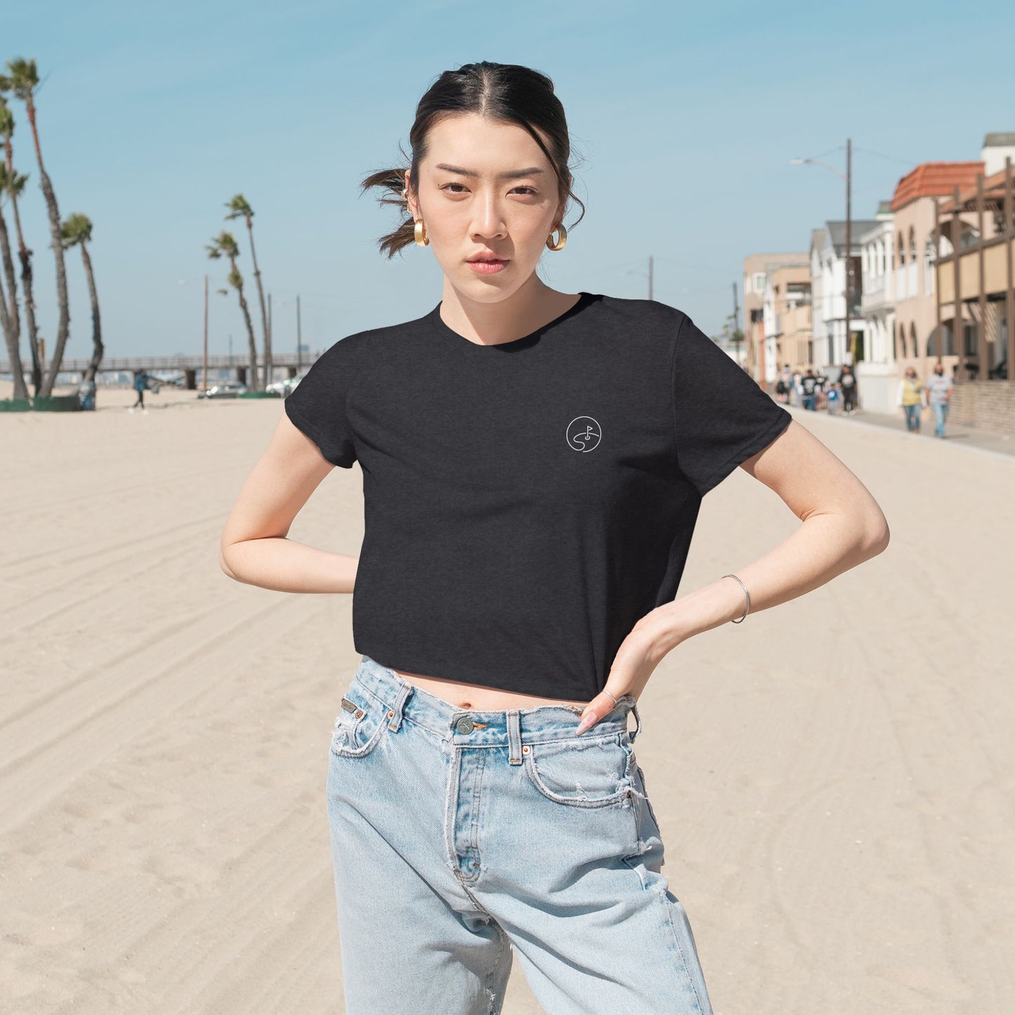 DFB Women's Flowy Cropped Tee